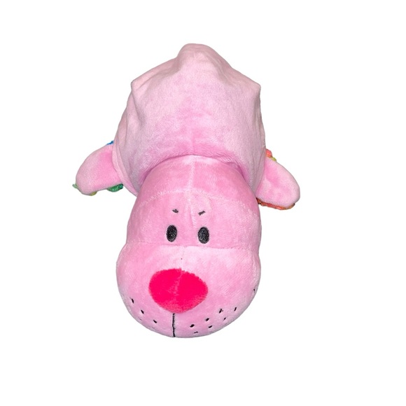 FLIPAZOO Rainbow Dolphin Pink Seal Stuffed Animal Reversible Plush Toy EUC - Picture 8 of 13